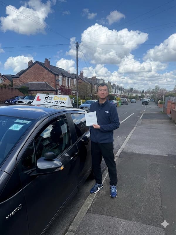 James passed their driving test with Bee Drive in Manchester and Cheshire East