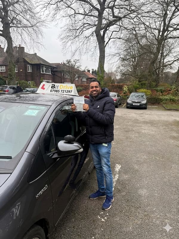 Mohan passed their driving test with Bee Drive in Manchester and Cheshire East