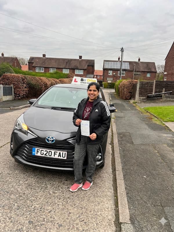 Roilet passed their driving test with Bee Drive in Manchester and Cheshire East